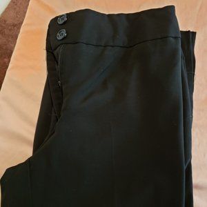 Black button front capris